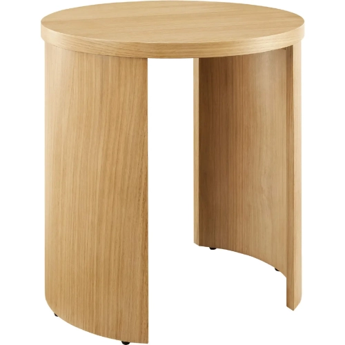 Aspect Round End Table in Oak Veneer