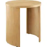 Aspect Round End Table in Oak Veneer