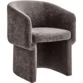 Verity Dining Arm Chair in Chocolate Brown Chenille