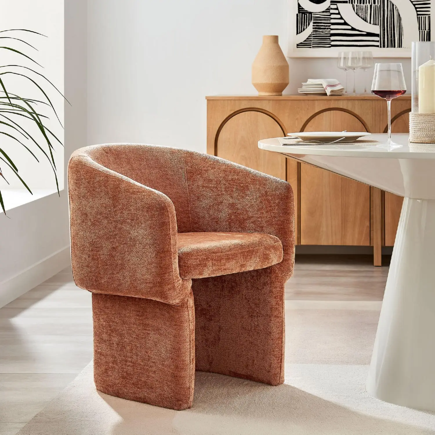 Modway - Verity Barrel Back Dining Armchair - Rust - Thumbnail 3