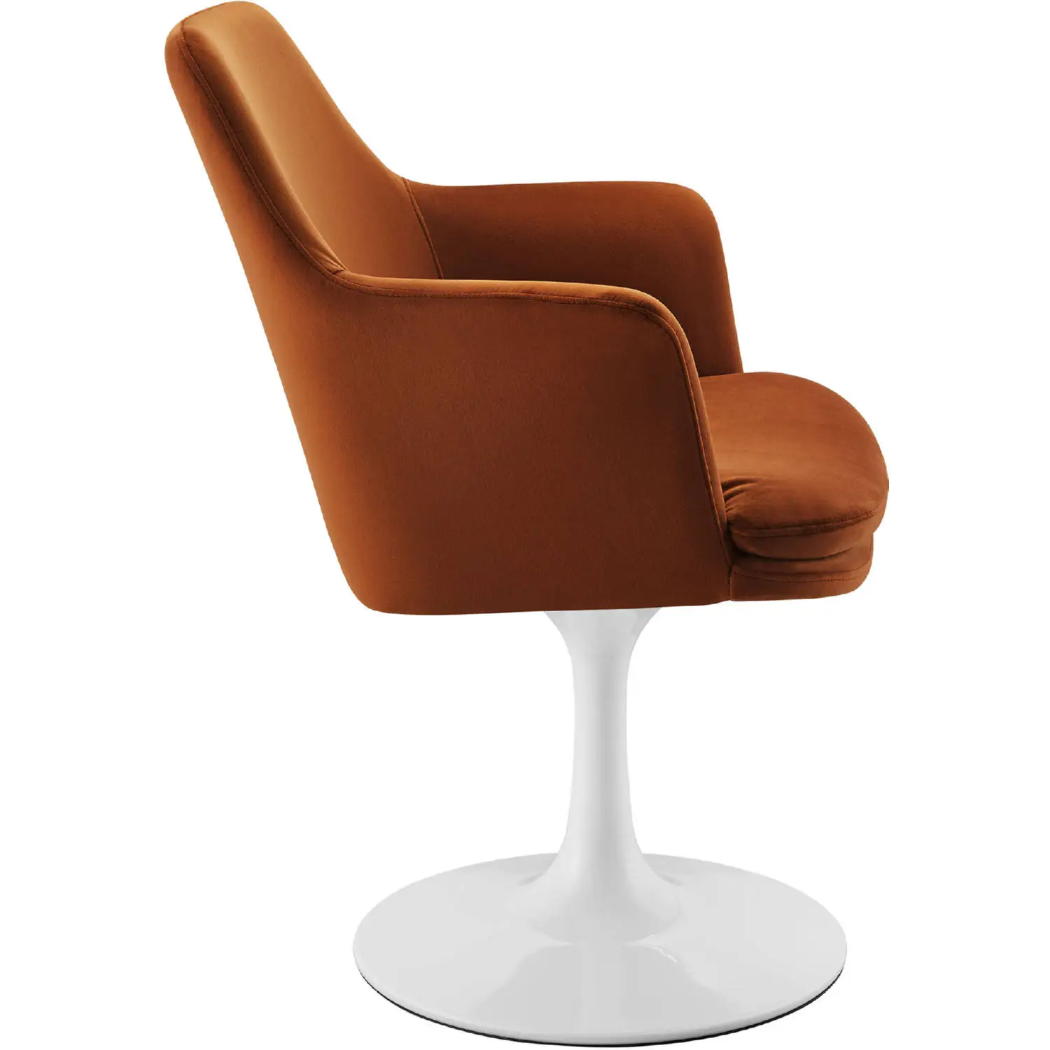 Lippa Swivel Dining Armchair by Modway - White Rust - Thumbnail 5
