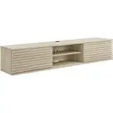Render 70" Wall Mount Media Console TV Stand in Faux Travertine