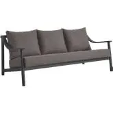 Terrace Outdoor Sofa in Graphite Gray Fabric & Carbon Aluminum