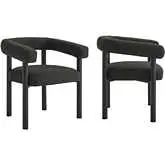 Nautica Outdoor Dining Arm Chair in Gray Fabric & Graphite Aluminum (Set of 2)