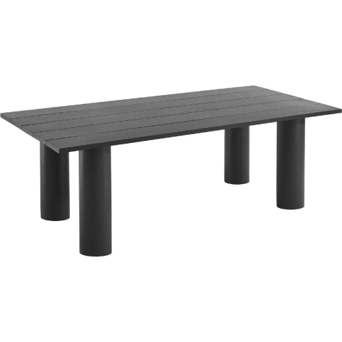 Nautica Outdoor 87" Dining Table in Graphite Gray Aluminum