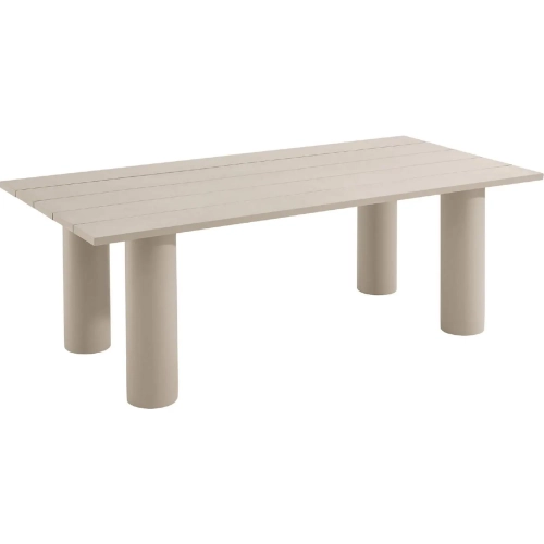 Nautica Outdoor 87" Dining Table in Taupe Aluminum