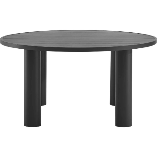Nautica Outdoor 60" Round Dining Table in Graphite Gray Aluminum