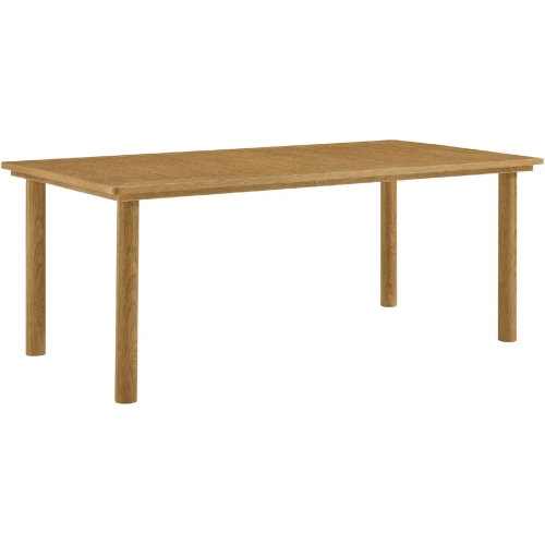 Parkland 76" Outdoor Dining Table in Natural Wood Finish Aluminum