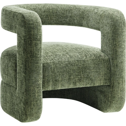 Jaylin Accent Chair in Basil Green Chenille Fabric