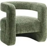 Jaylin Accent Chair in Basil Green Chenille Fabric