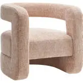 Jaylin Accent Chair in Blush Brown Chenille Fabric