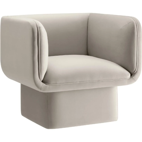 Tate Accent Chair in Almond Gray Performance Velvet