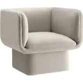 Tate Accent Chair in Almond Gray Performance Velvet