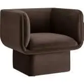 Tate Accent Chair in Chocolate Brown Performance Velvet