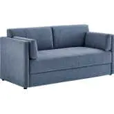 Linden Sofa in Denim Blue Heathered Chenille Sofa