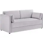 Linden Sofa in Newsprint Gray Heathered Chenille Sofa