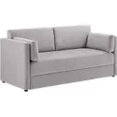 Linden Sofa in Taupe Gray Heathered Chenille Sofa