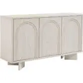 Flux Arched 3 Door Sideboard in White Washed Finish
