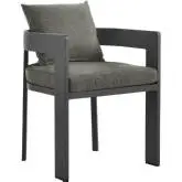 Tahoe Outdoor Dining Chair in Charcoal Fabric & Gray Aluminum