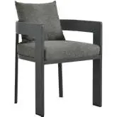Tahoe Outdoor Dining Chair in Gray Fabric & Gray Aluminum