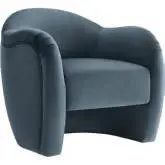 Compose Accent Arm Chair in Cadet Blue Performance Velvet
