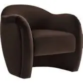 Compose Accent Arm Chair in Chocolate Brown Performance Velvet