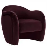 Compose Accent Arm Chair in Mulberry Purple Performance Velvet