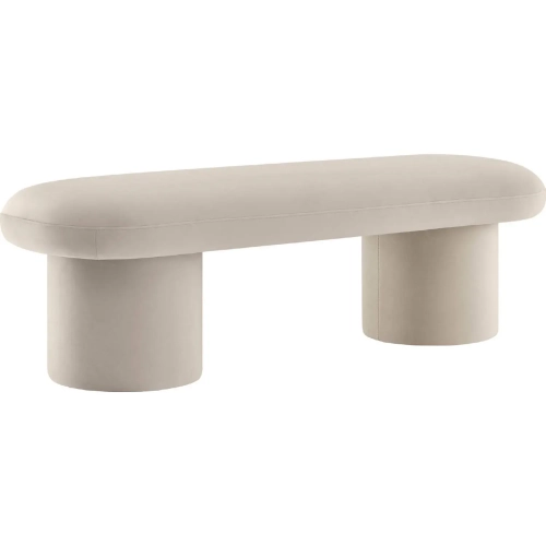 Orla Bench in Almond Brown Performance Velvet