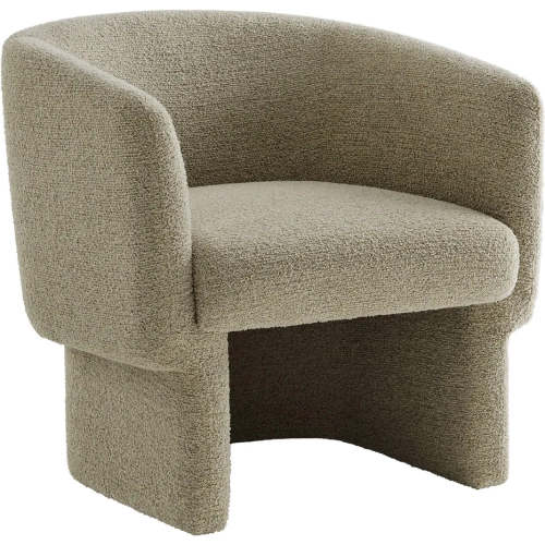 Muse Barrel Accent Chair in Oatmeal Boucle Fabric