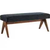 Lyra 47" Bench in Azure Blue Fabric