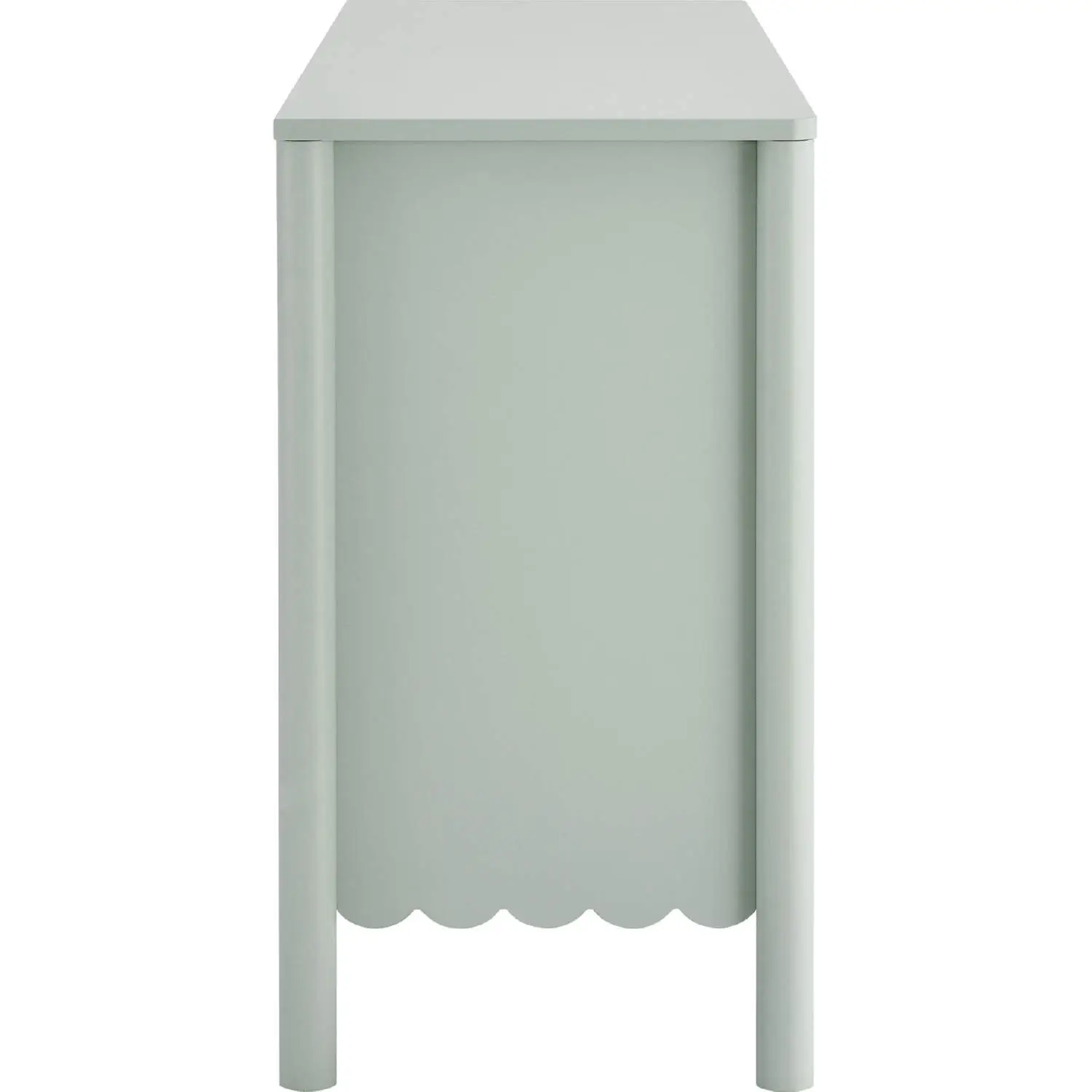Emmeline Scalloped 6-Drawer Dresser - Sage