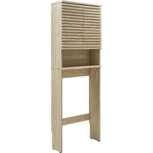 Render Over the Toilet Bathroom Storage Cabinet in Faux Travertine