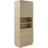 Render Tall Linen Storage Cabinet in Faux Travertine