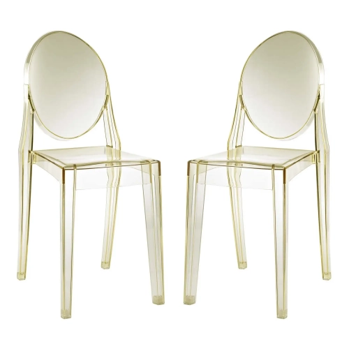 Casper Dining Chair in Yellow Polycarbonate (Set of 2)