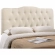 Annabel Queen Tufted Ivory Fabric Headboard