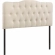 Annabel Queen Tufted Ivory Fabric Headboard