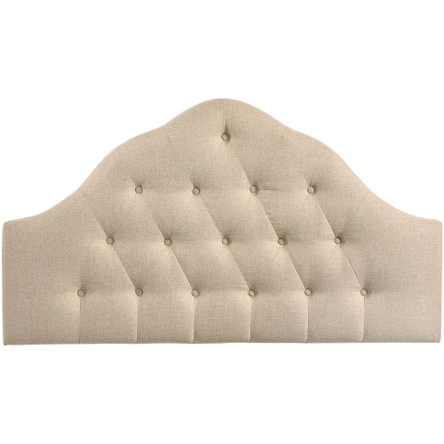 Sovereign Queen Tufted Fabric Headboard in Beige