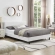 Anya Queen Bed in White Fabric
