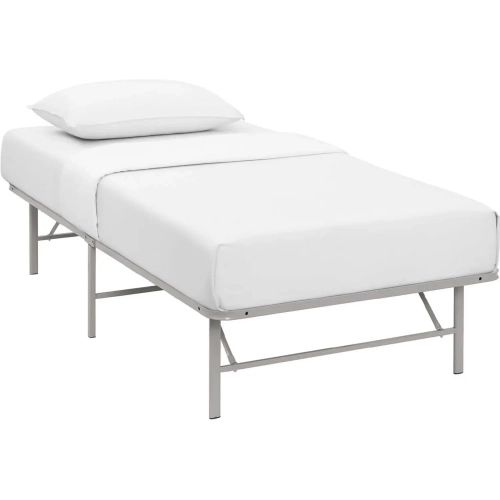Horizon Twin Stainless Steel Bed Frame in Gray