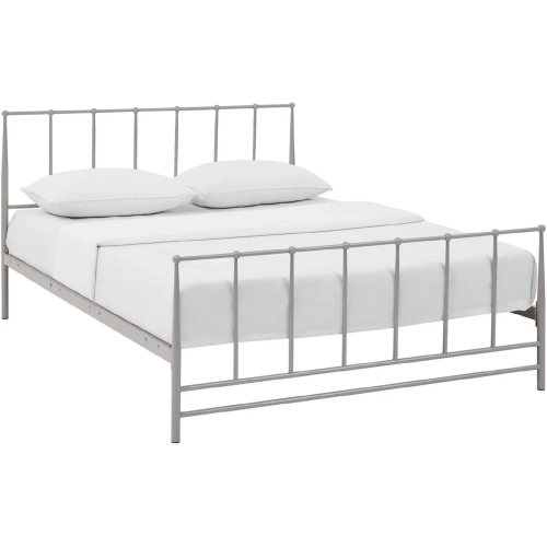 Estate King Bed in Gray Powder Coated Steel