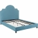 Primrose Queen Platform Bed in Sea Blue Performance Velvet