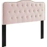 Sophia Twin Headboard in Tufted Pink Velvet