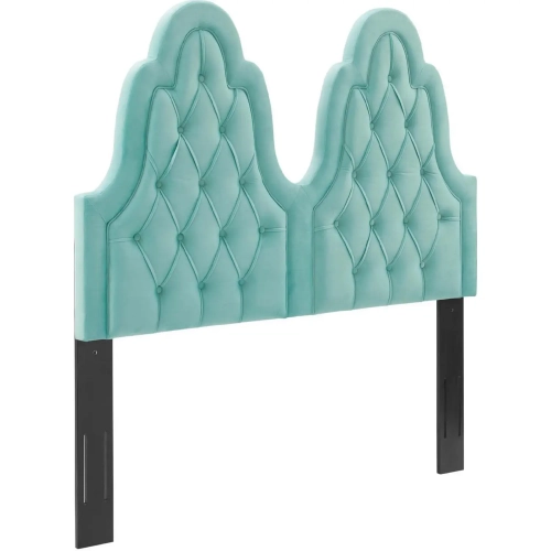 Augustine King or CA King Headboard in Tufted Mint Performance Velvet
