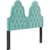 Augustine King or CA King Headboard in Tufted Mint Performance Velvet