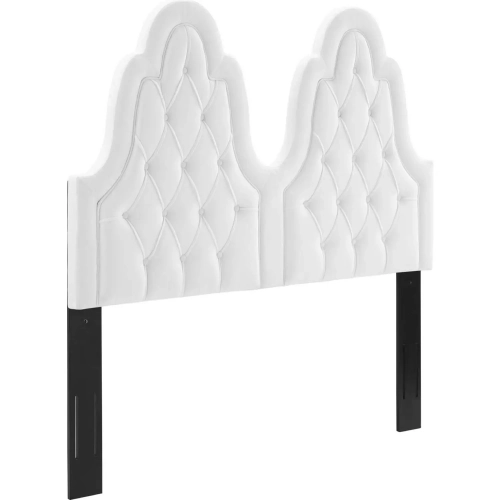 Augustine King or CA King Headboard in Tufted White Performance Velvet