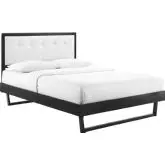 Willow Full Platform Bed with Angular Frame in Black & White