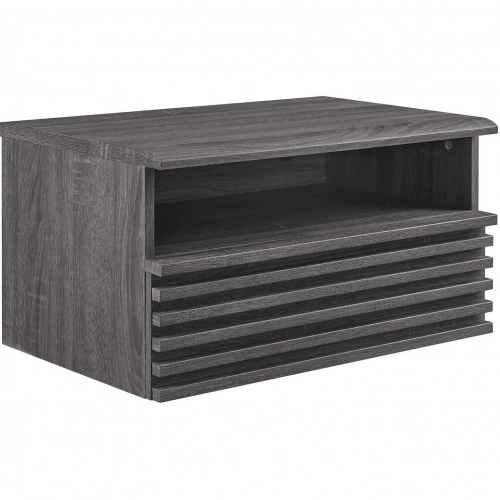 Render Wall Mount Nightstand in Charcoal Gray Finish