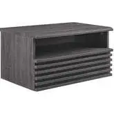 Render Wall Mount Nightstand in Charcoal Gray Finish