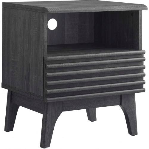 Render Nightstand in Charcoal Gray Finish