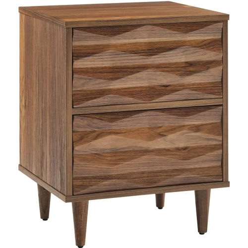 Vespera 2 Drawer Nightstand in Walnut Finish